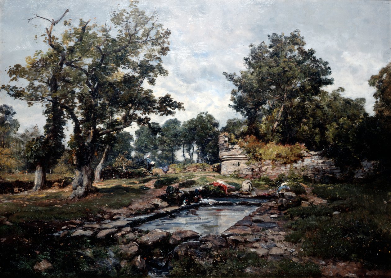 La lavanderia del Coataner al mattino, 1883 da Emmanuel Lansyer
