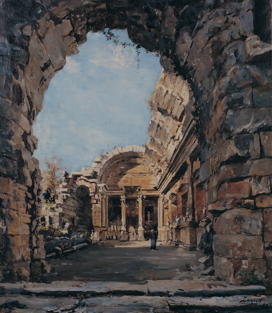 Il tempio di Diana, Nîmes da Emmanuel Lansyer