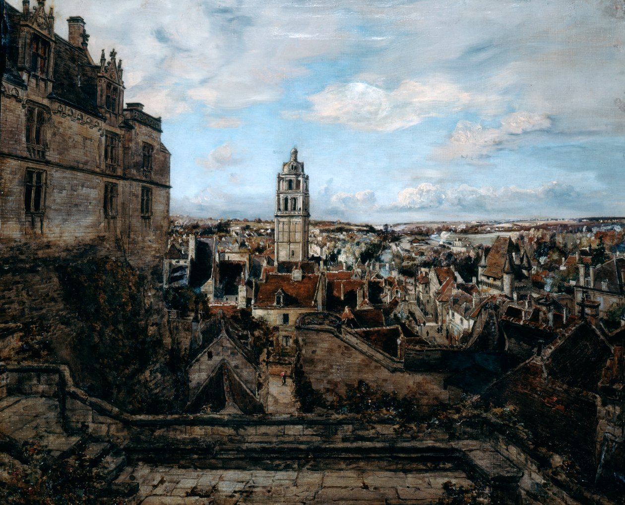 Vista dalla terrazza del castello di Loches da Emmanuel Lansyer