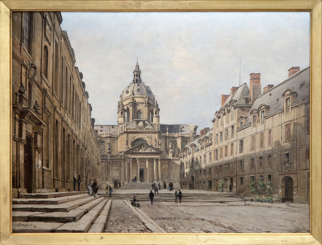 Veduta del cortile della vecchia Sorbona nel 1886 da Emmanuel Lansyer