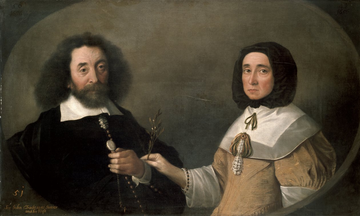 John Tradescant il Giovane e Hester, sua seconda Moglie da Emmanuel de Critz