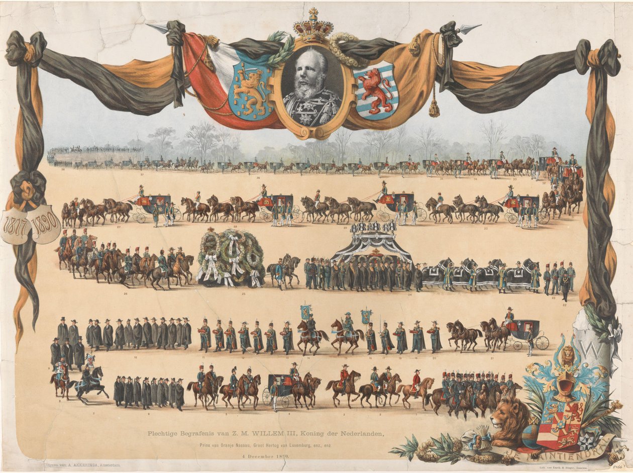 Funerale solenne di S.M. Guglielmo III, Re dei Paesi Bassi (...) 4 dicembre 1890 da Emrik and Binger