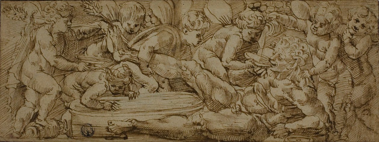 Baccanale con putti da Enea Salmeggia