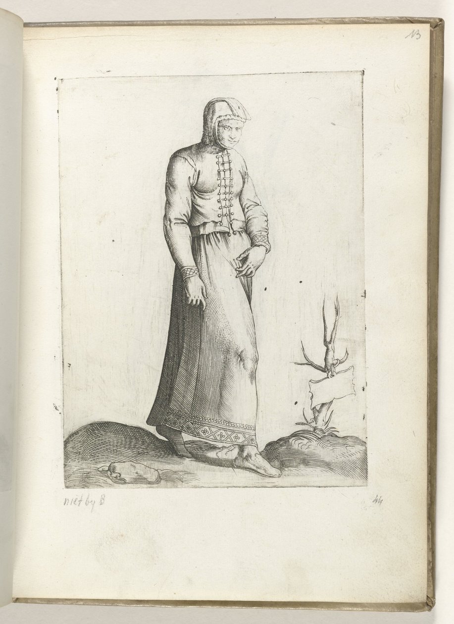 Una donna di Spagna, vestita secondo la moda del 1550 da Enea Vico