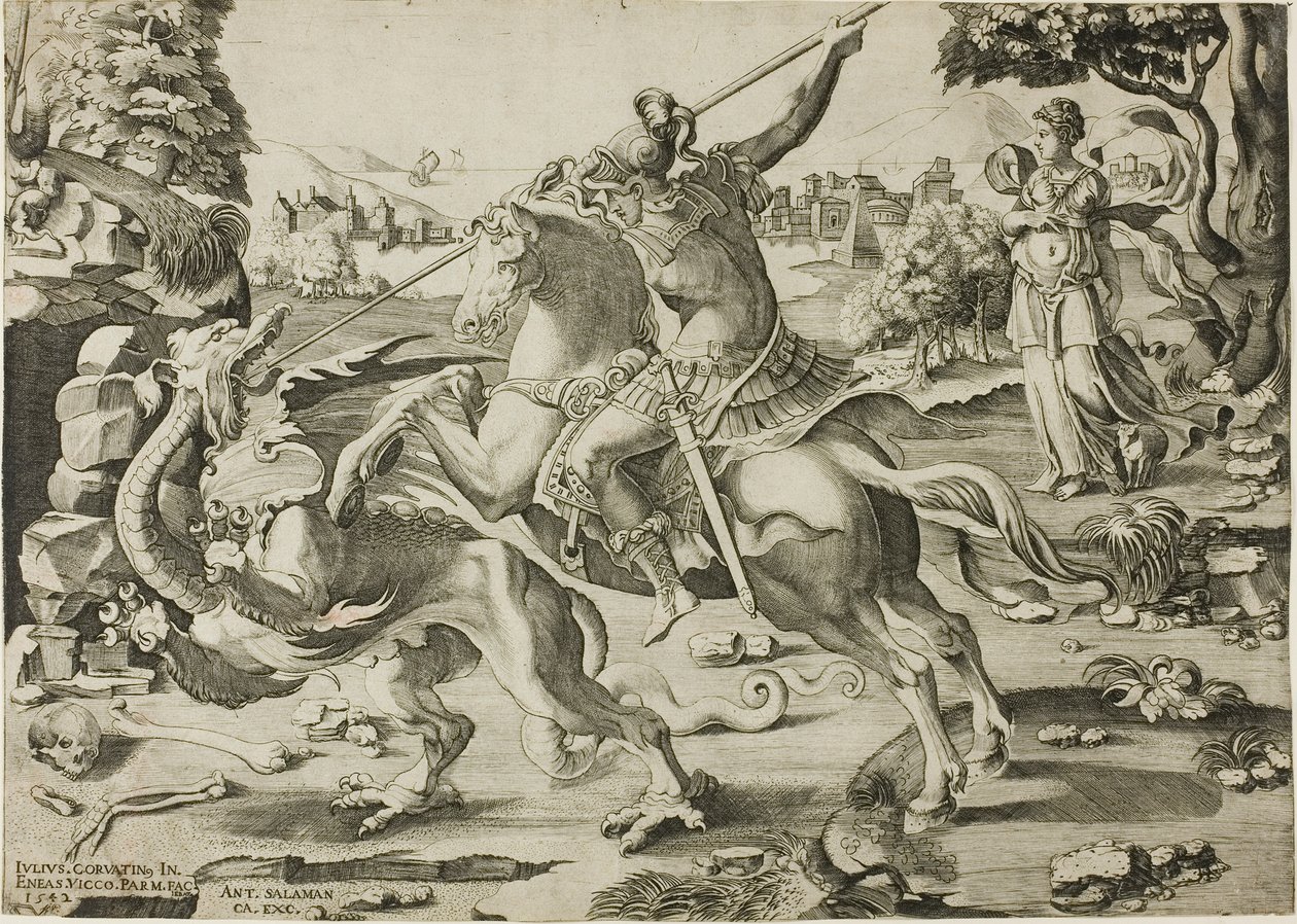 San Giorgio e il drago da Enea Vico