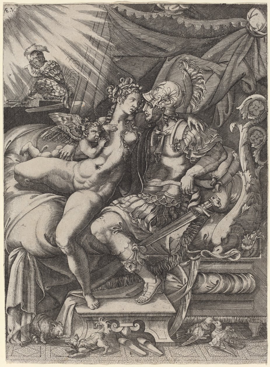 Gli amori di Marte e Venere da Enea Vico