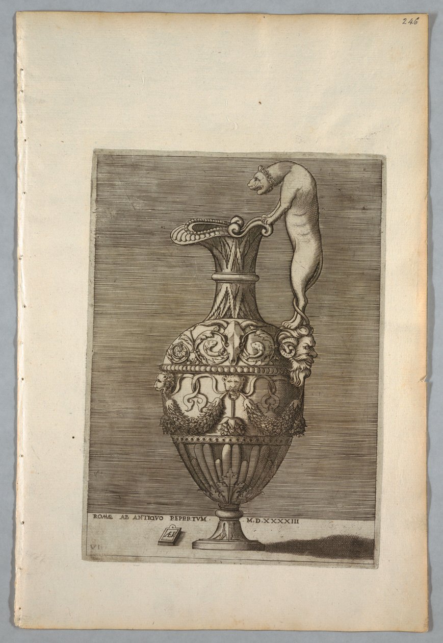 Vaso (Tavola 6 di una serie) da Enea Vico