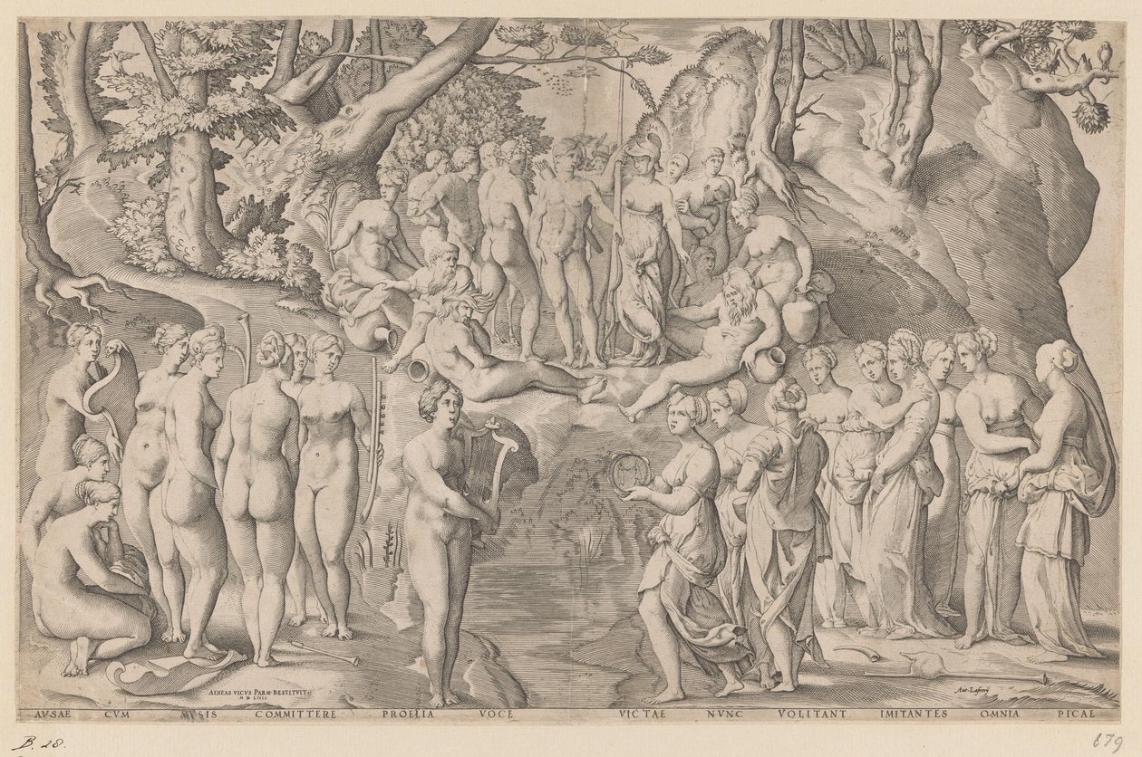 Gara tra le Muse e le Pieridi da Enea Vico
