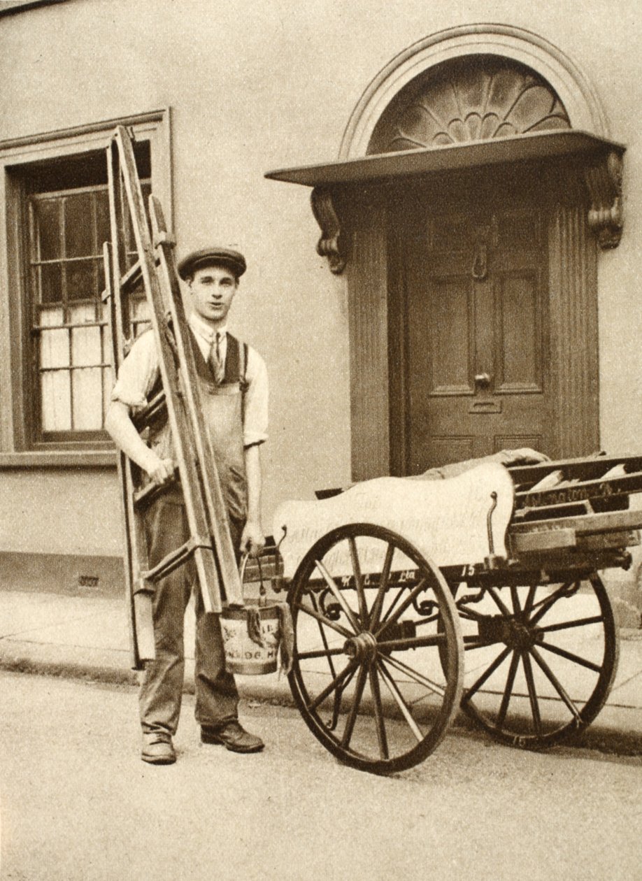 Un lavavetri di Islington, da Wonderful London, pubblicato 1926-27 da English Photographer