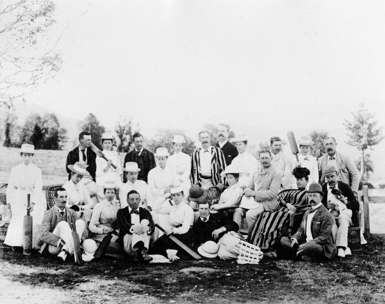 Festa di cricket, c.1870-90 da English Photographer