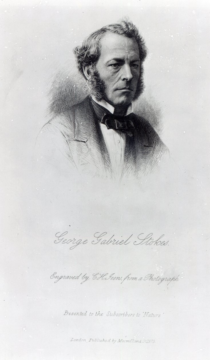 George Gabriel Stokes, inciso da C.H Jeens, 1875 da English Photographer