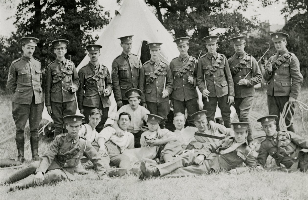 Ritratto di gruppo del London Mounted Army Service Corp da English Photographer