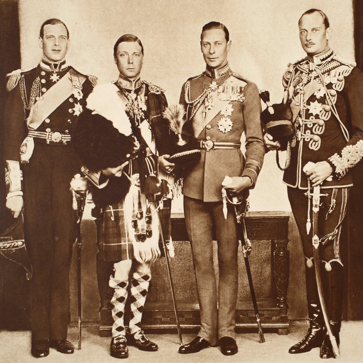 Re Edoardo con i suoi fratelli, anni 