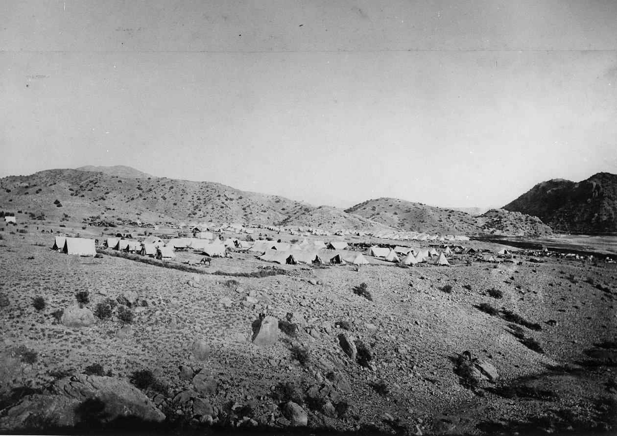 Campo militare durante la Seconda Guerra Anglo-Afgana, 1878-80 da English Photographer