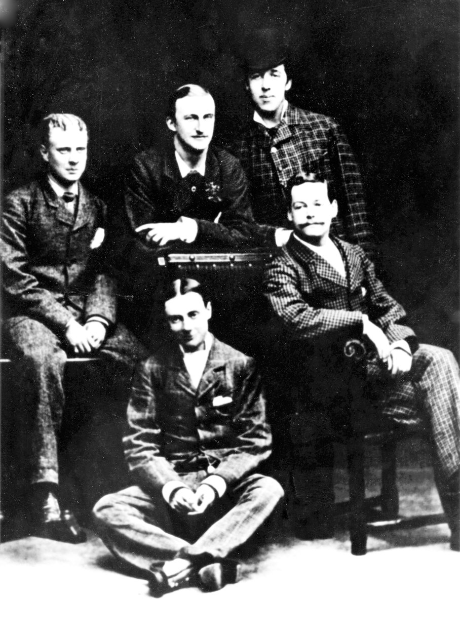 Oscar Wilde con un gruppo di amici di Madgalen, 1876 da English Photographer