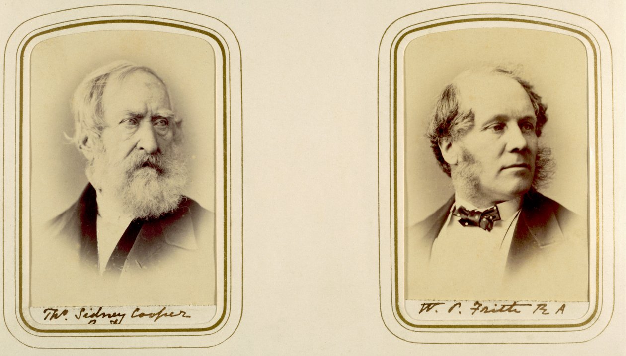 Ritratti di Thomas Sidney Cooper e William Powell Frith (foto seppia) da English Photographer