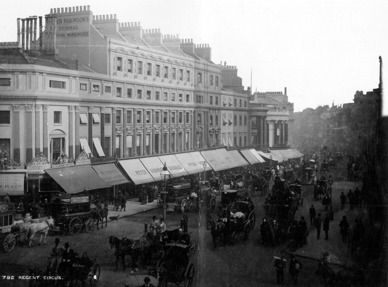 Regent Circus, Londra, c.1890 da English Photographer