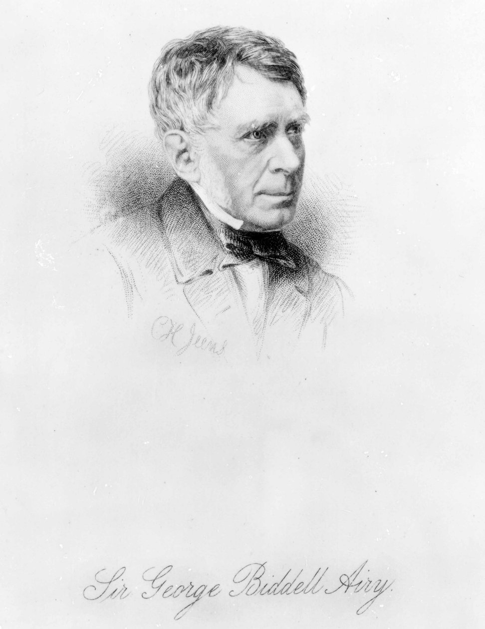 Sir George Biddell Airy, inciso da C.H. Jeens da English Photographer