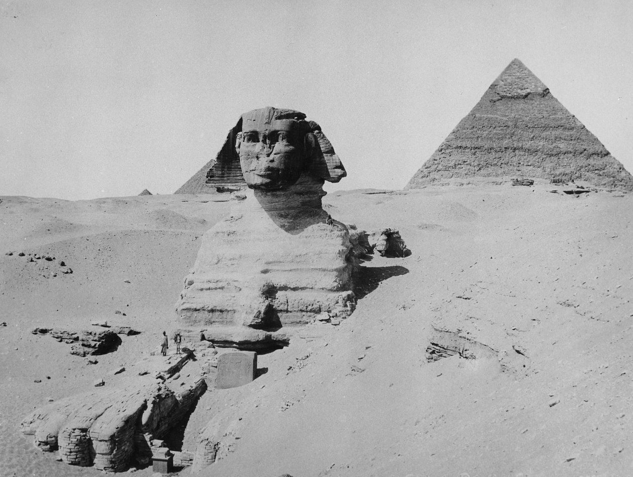 La Sfinge e la Piramide di Chefren - La Seconda Piramide, c.1904-05 da English Photographer