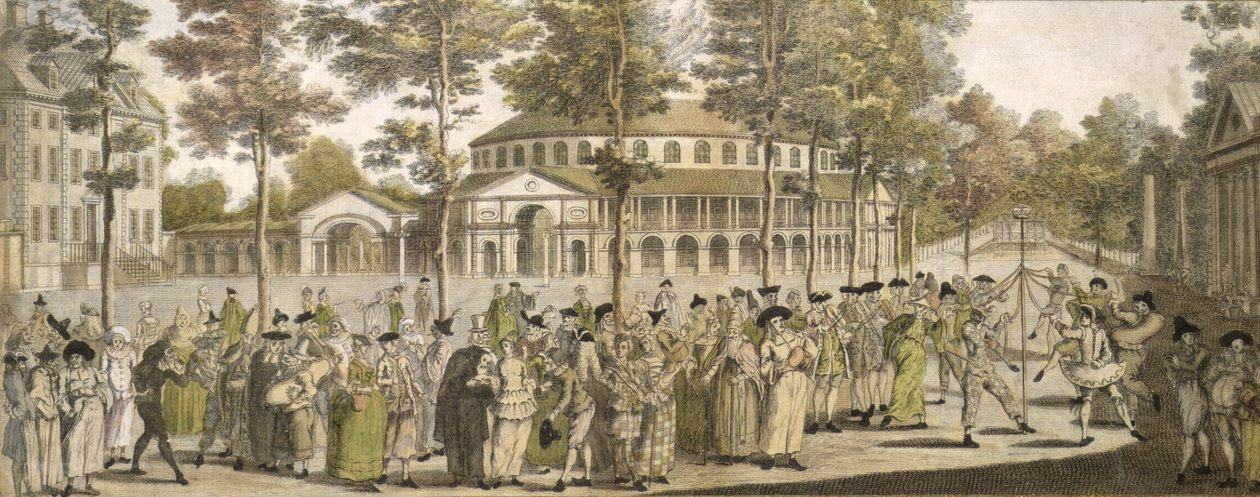 Uno spettacolo nei Giardini di Ranelagh, con la Rotonda sullo sfondo, metà del XVIII secolo da English School