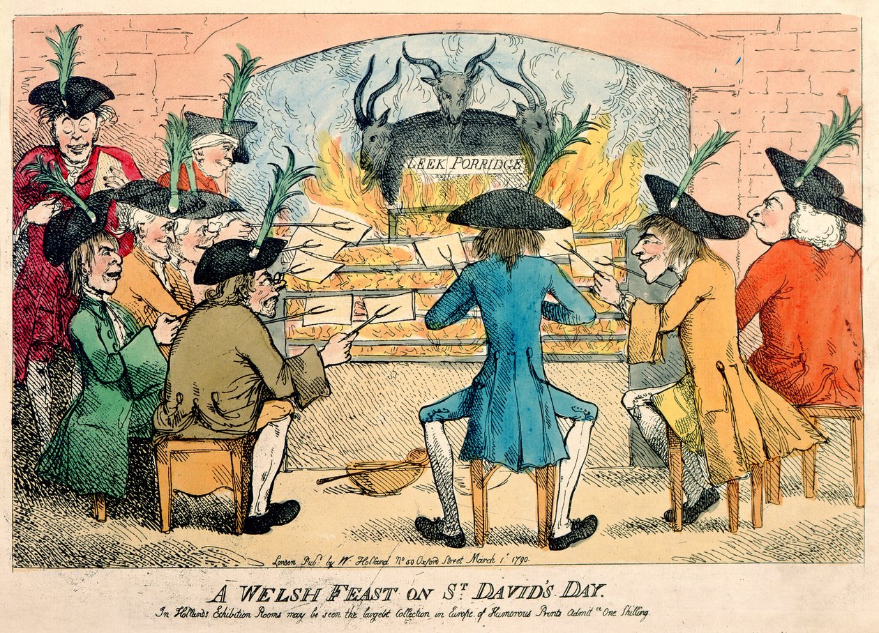 Una festa gallese nel giorno di San Davide, 1790 da English School