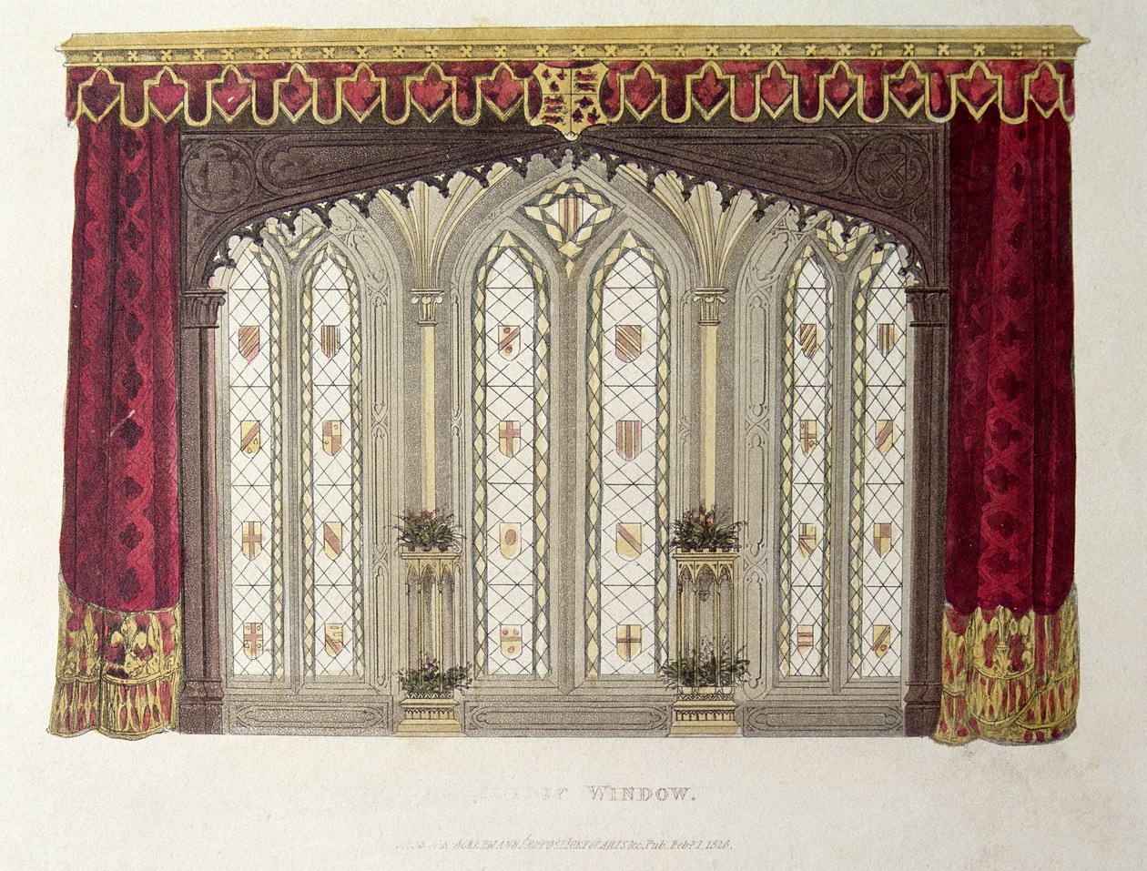 Serie di tende francesi, tavola 33 da Ackermanns Repository of Arts, pubblicato nel 1811 da English School