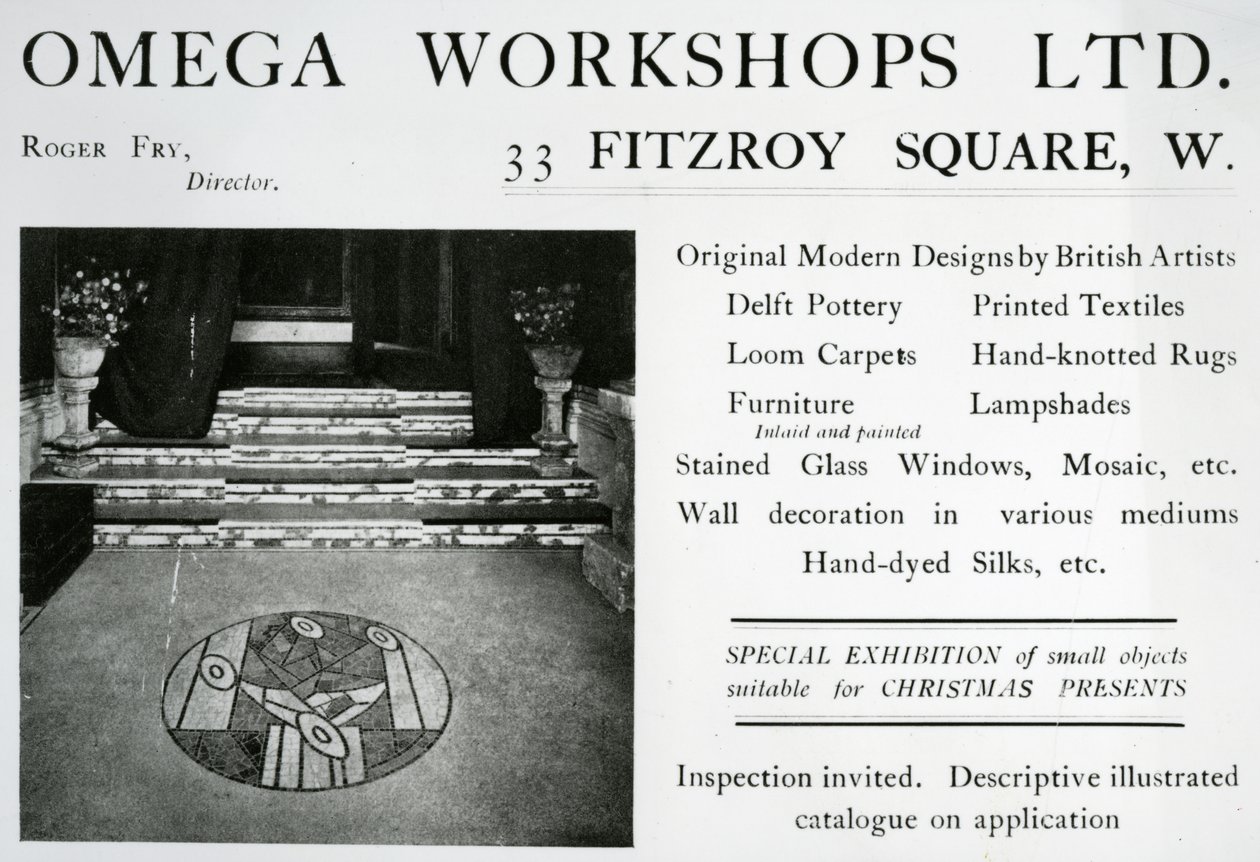 Pubblicità per Omega Workshops Ltd da English School