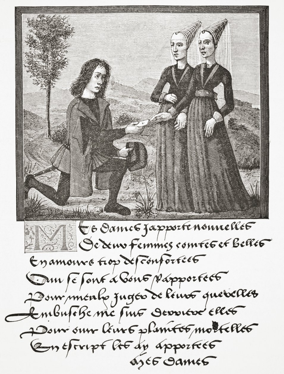 Alain Chartier (in ginocchio), 1878 da English School