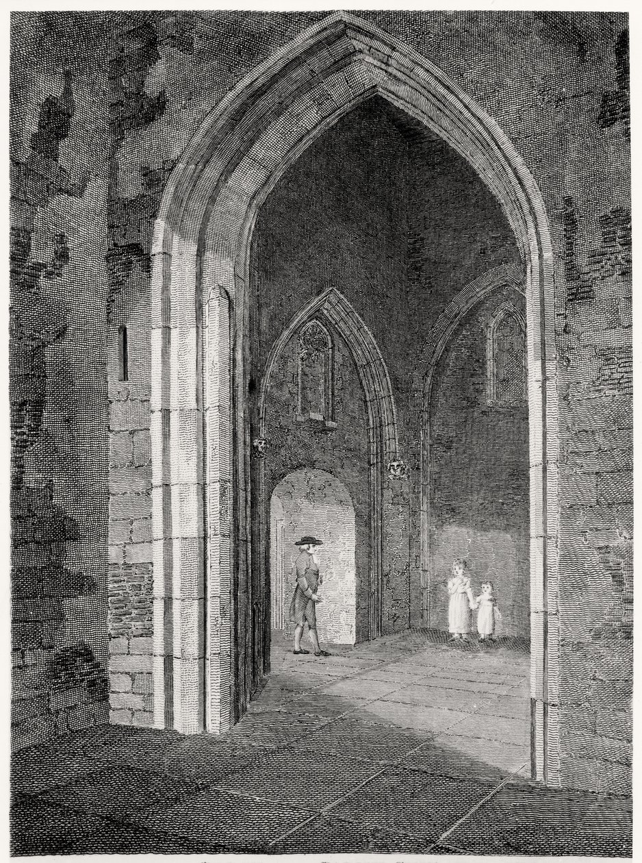 Vista interna del portico della chiesa parrocchiale di Sant