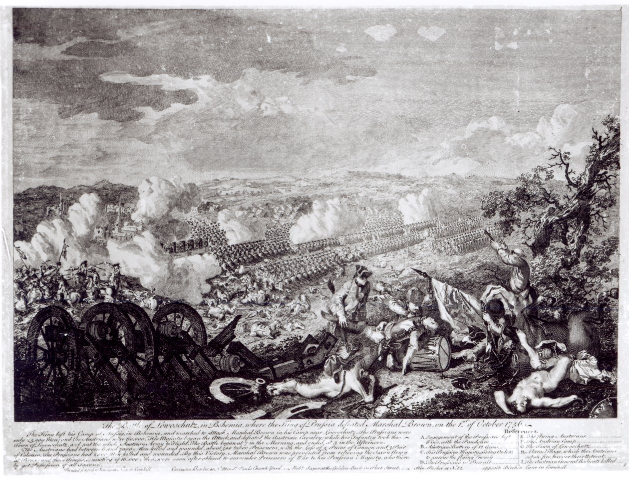 Battaglia di Lobositz, 1 ottobre 1756 da English School