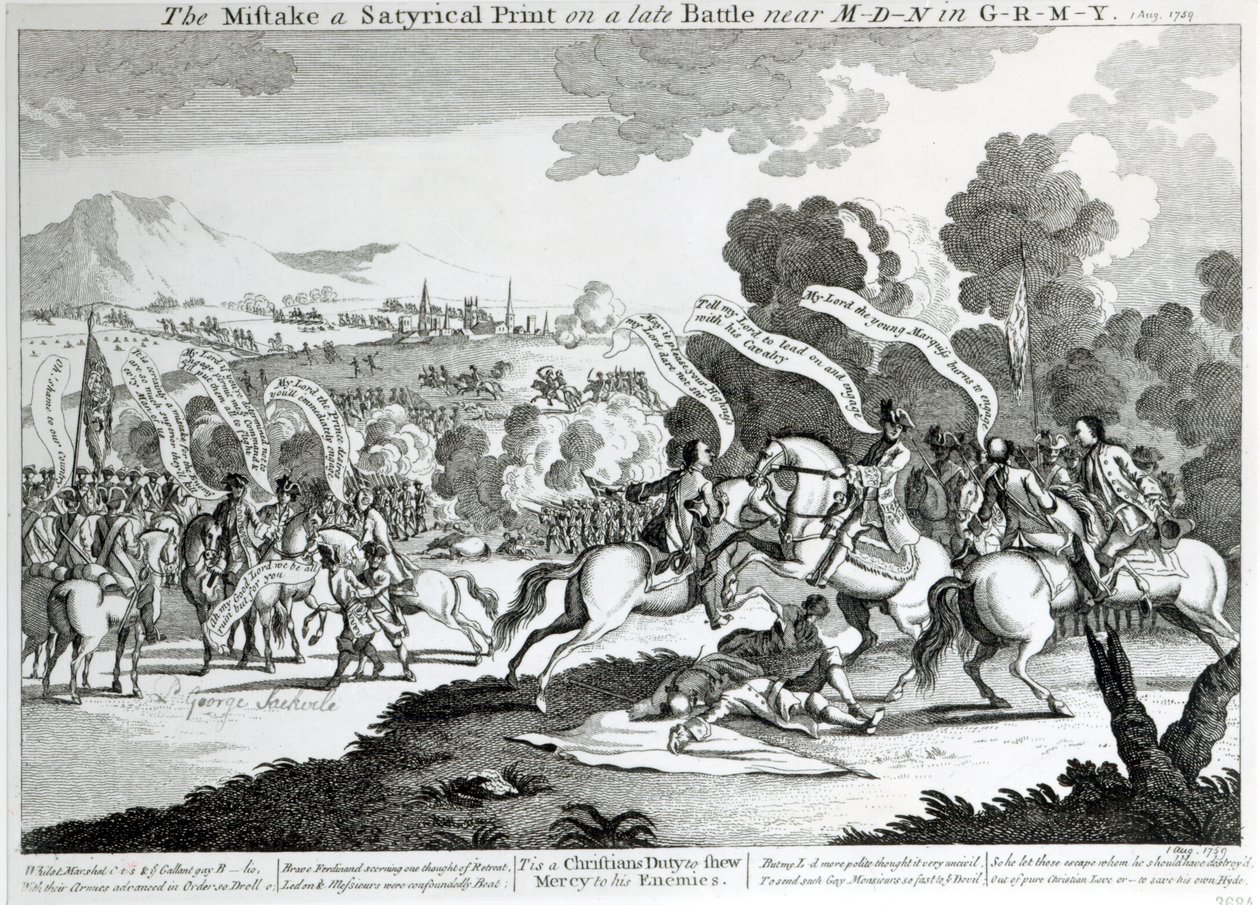 Battaglia di Minden, 1 agosto 1759 da English School