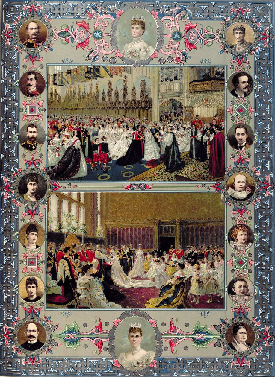 Memorabilia del matrimonio reale britannico, 1897 da English School