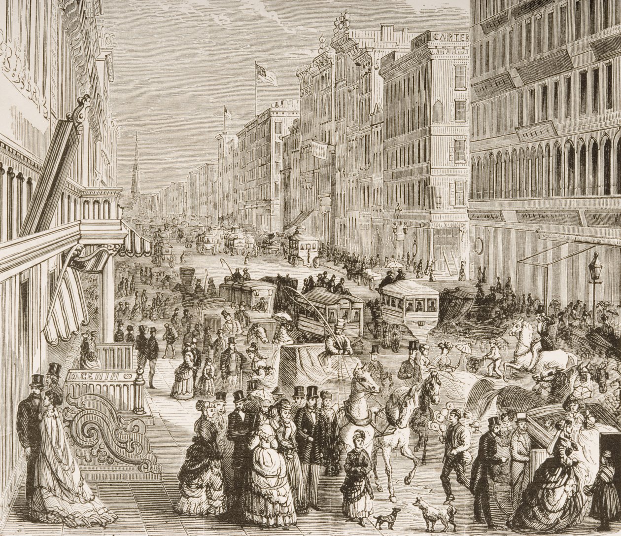 Broadway, New York City, c.1870, da 