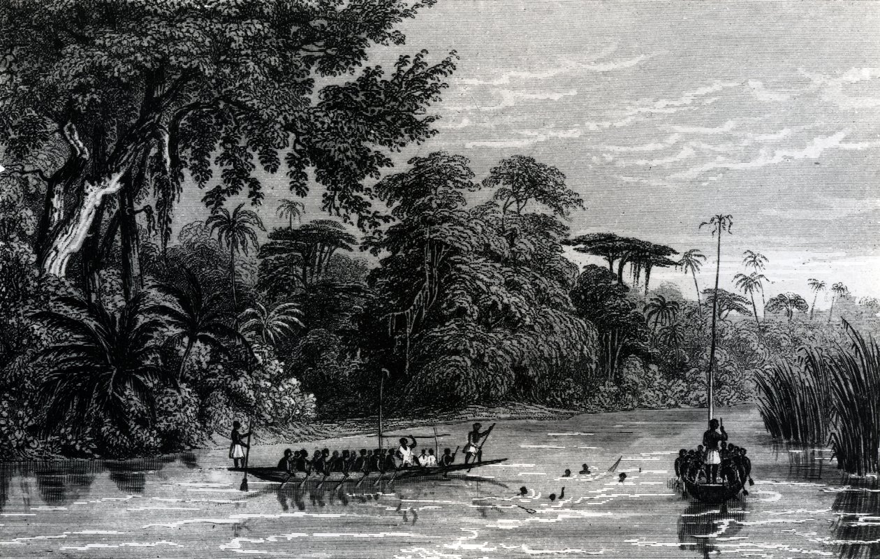 Canoe sul fiume Niger da English School