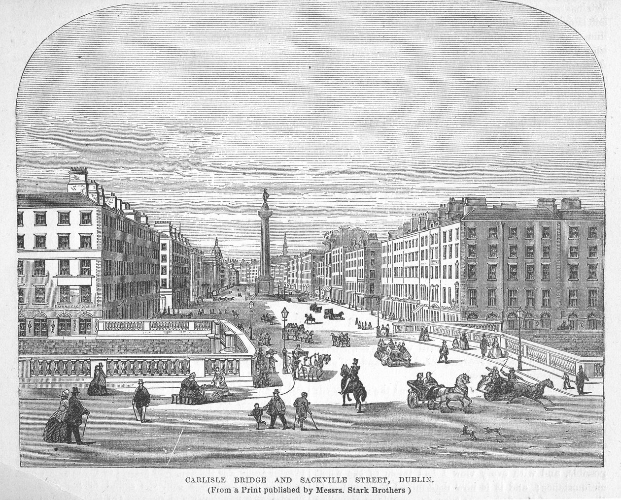 Ponte di Carlisle e Sackville Street, Dublino da English School