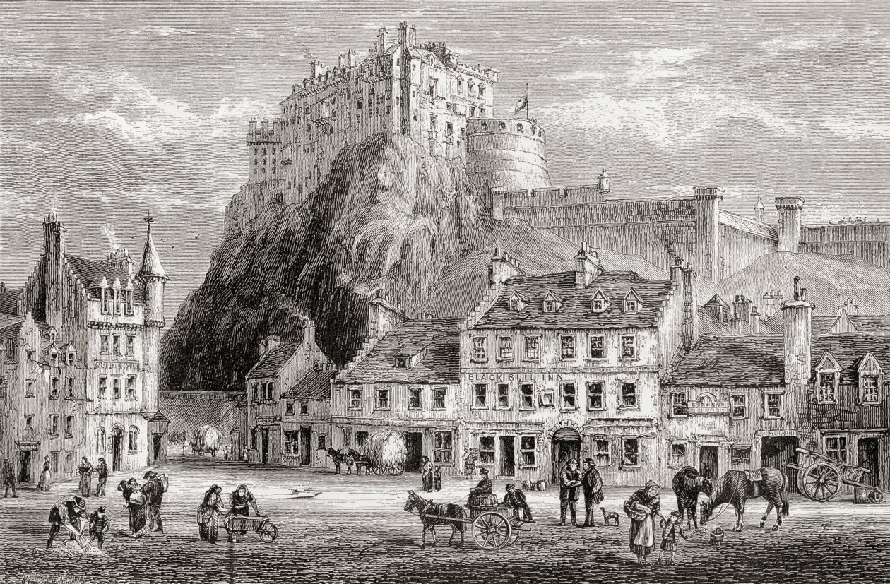 Castello e Grassmarket, Edimburgo, Scozia, da 