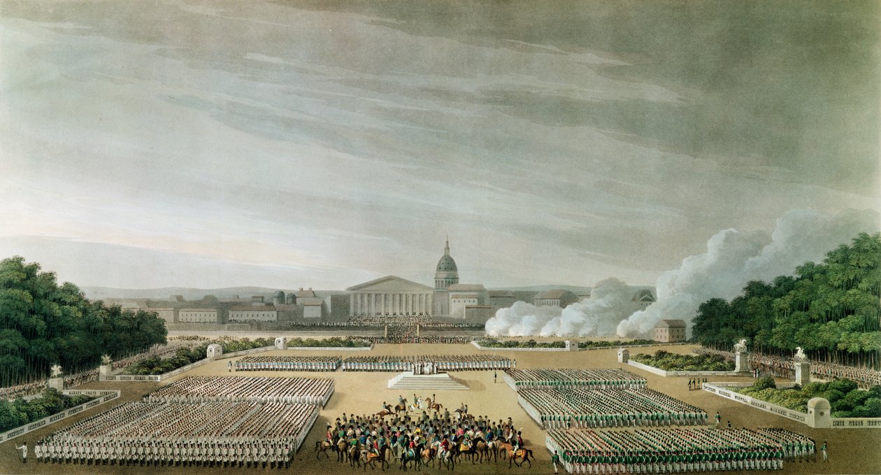 Cerimonia del Te Deum degli eserciti alleati in Piazza Luigi XV, Parigi, il 10 aprile 1814 da English School