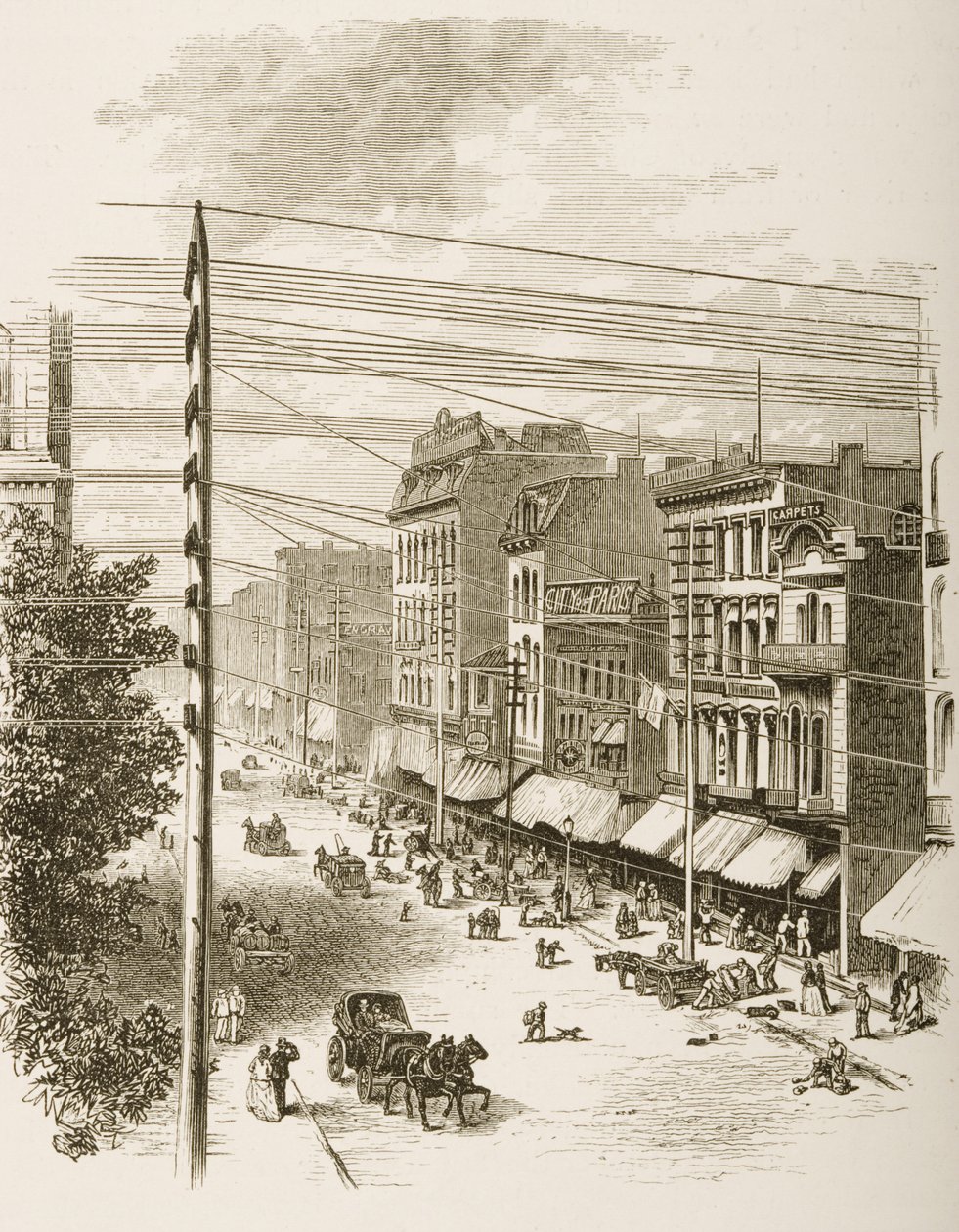 Clark Street, Chicago, c.1870, da 