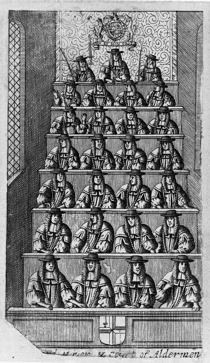 Corte degli Aldermen, c.1690 da English School