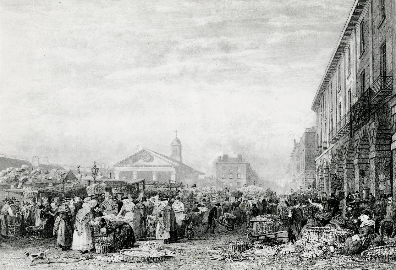 Mercato di Covent Garden, 1824 da English School