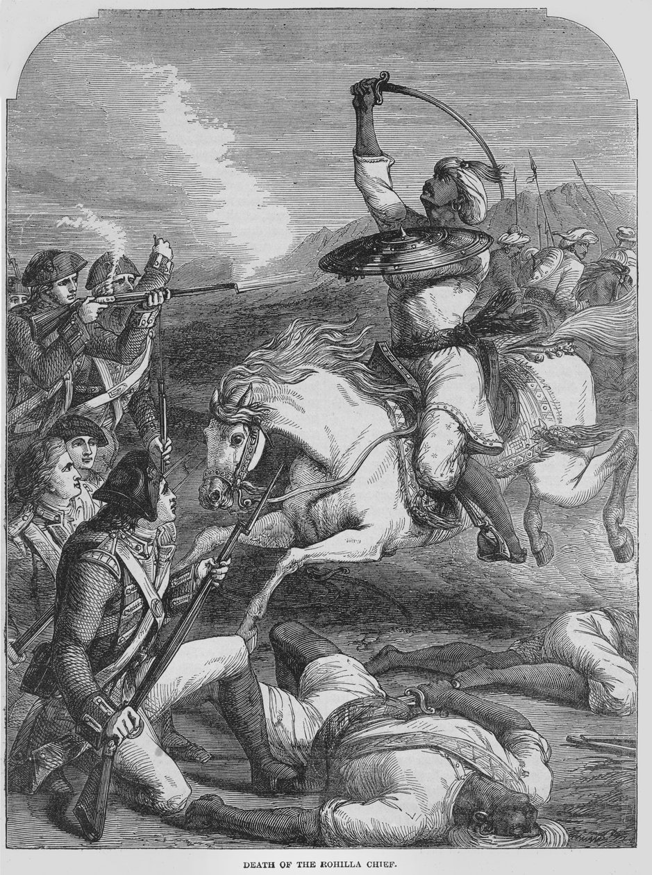 Morte del Capo Rohilla nel 1781 da English School
