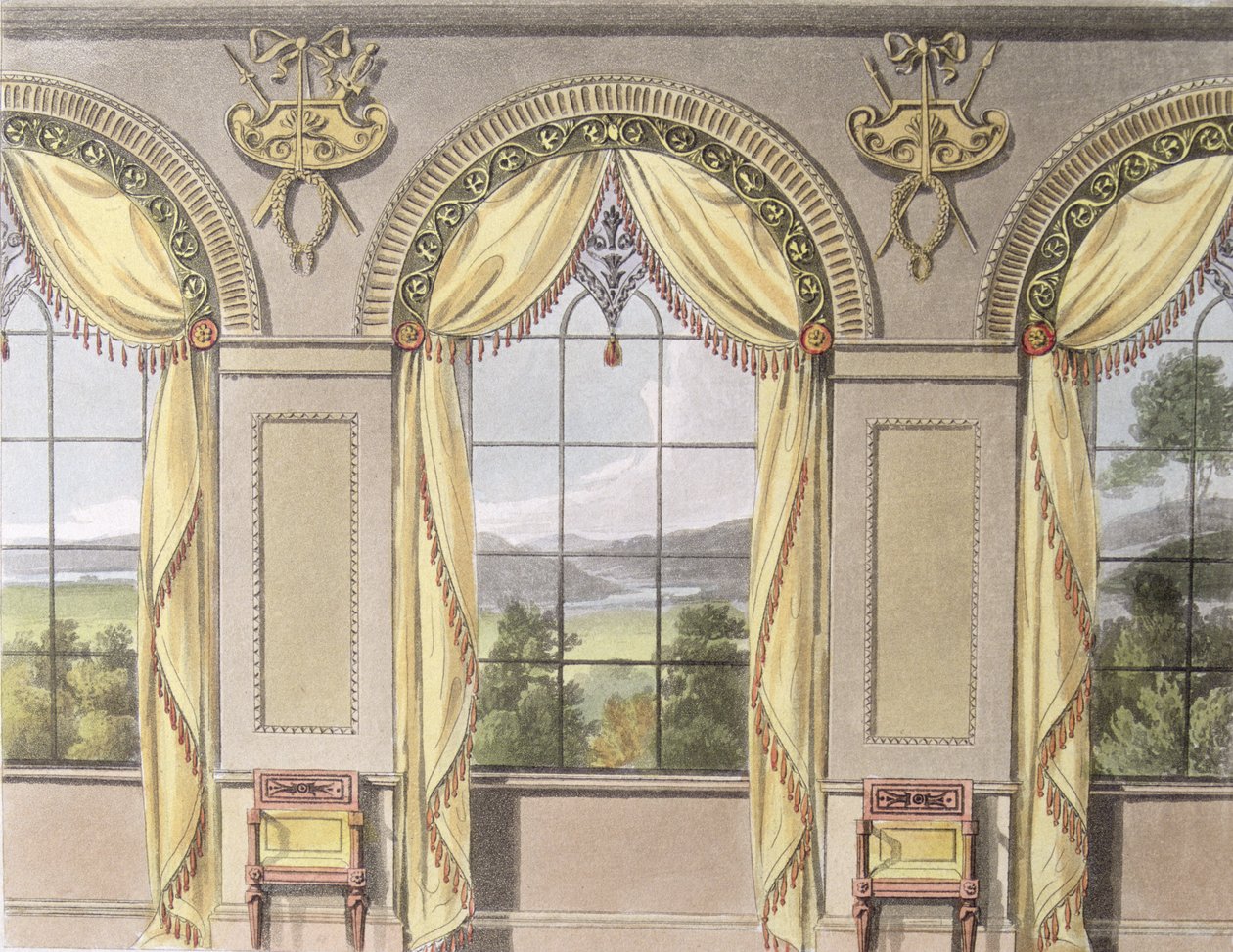 Sala da pranzo, tavola 88 da Ackermanns Repository of Arts, pubblicato nel 1816 da English School