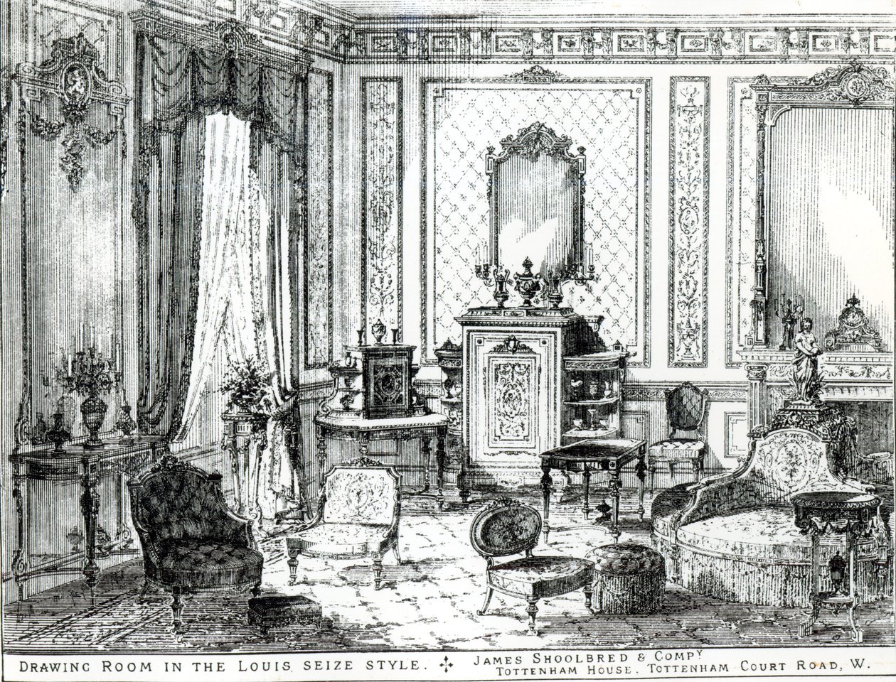 Salotto in stile Luigi XVI da English School
