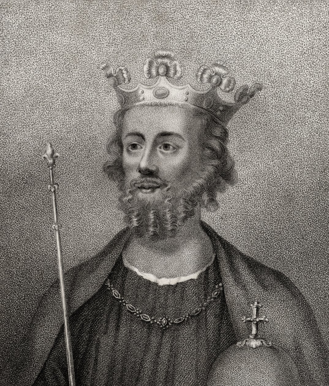 Edoardo II, inciso da Bocquet, da 