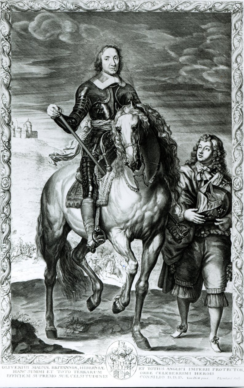 Ritratto Equestre di Oliver Cromwell (1599-1658) da English School