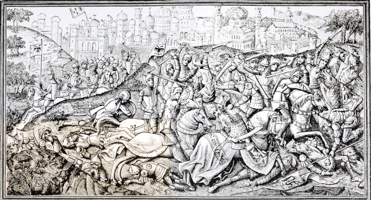 Facsimile della conquista di Gerusalemme da parte di Carlo Magno, dalle 