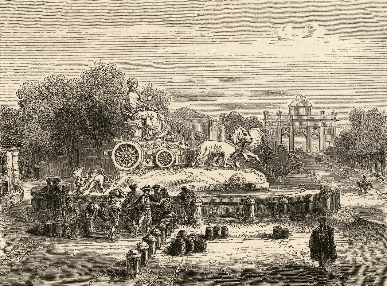 Fontana di Cibele, Madrid, illustrazione da 