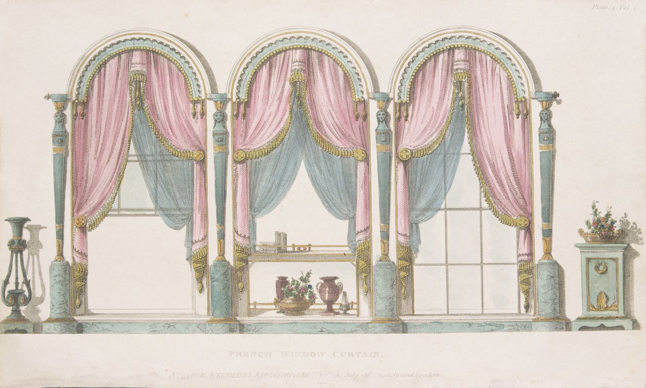 Tenda francese, tavola 55 da Ackermanns Repository of Arts, pubblicato tra il 1809-28 da English School