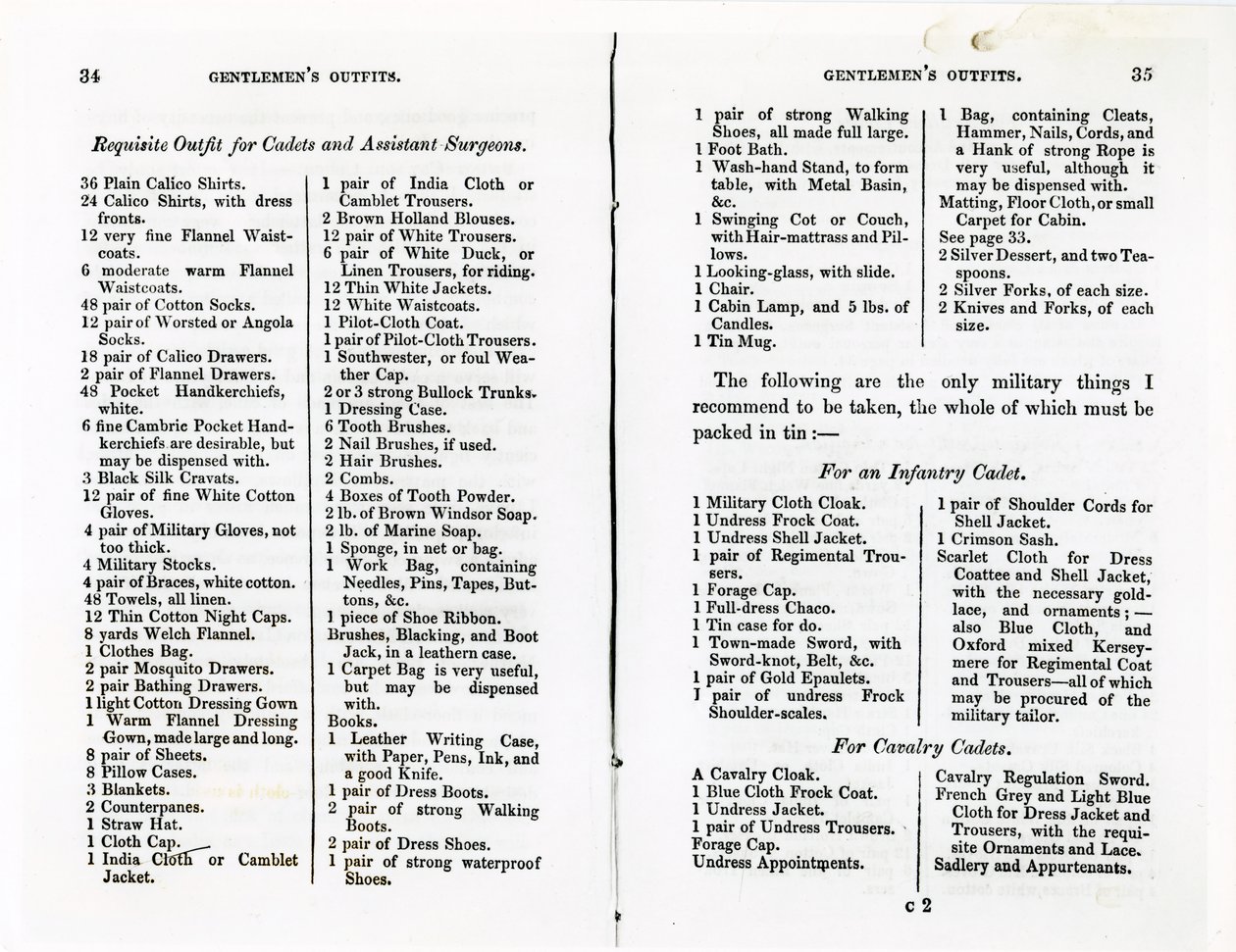 Liste di abbigliamento per gentiluomini da English School