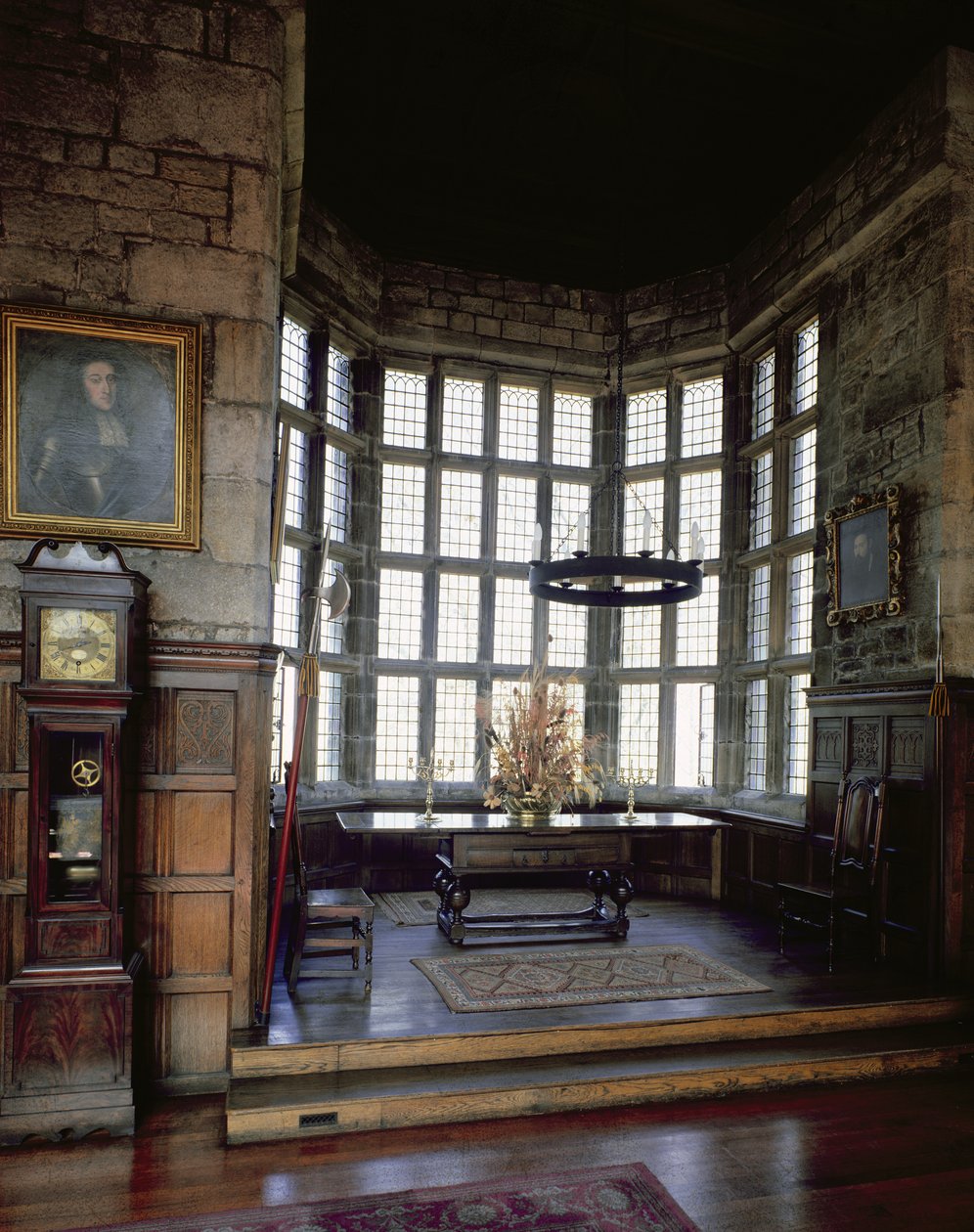 Hoghton Tower, Lancashire: Sala dei banchetti, XVI secolo da English School